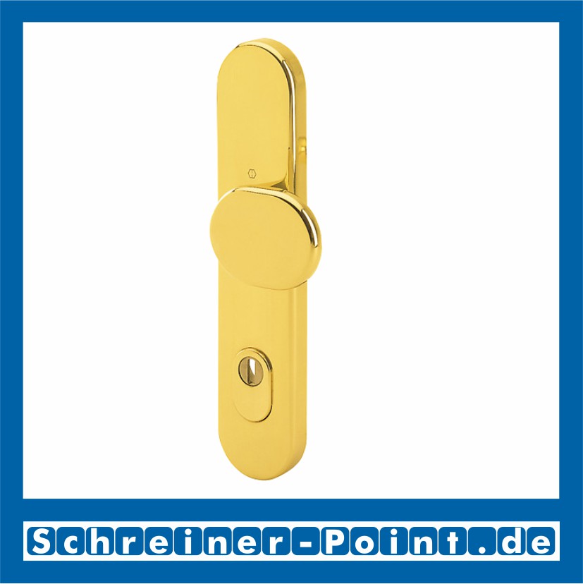 Hoppe Messing F77-R Knopfschild M86G/3332ZA ES1 (SK2) (Knopfschild für Kombi-Schutz) 3420676, 3420764